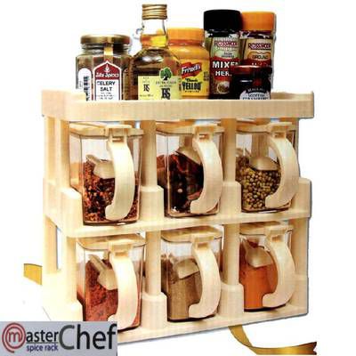6pcs Spice Rack with Spoon