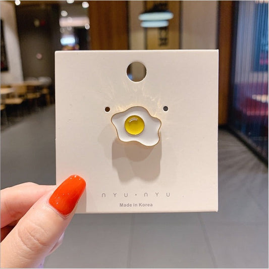 Cute Half Fried Egg Pin Brooch