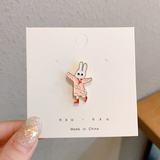 Cute Jumping Rabbit Pin Brooch