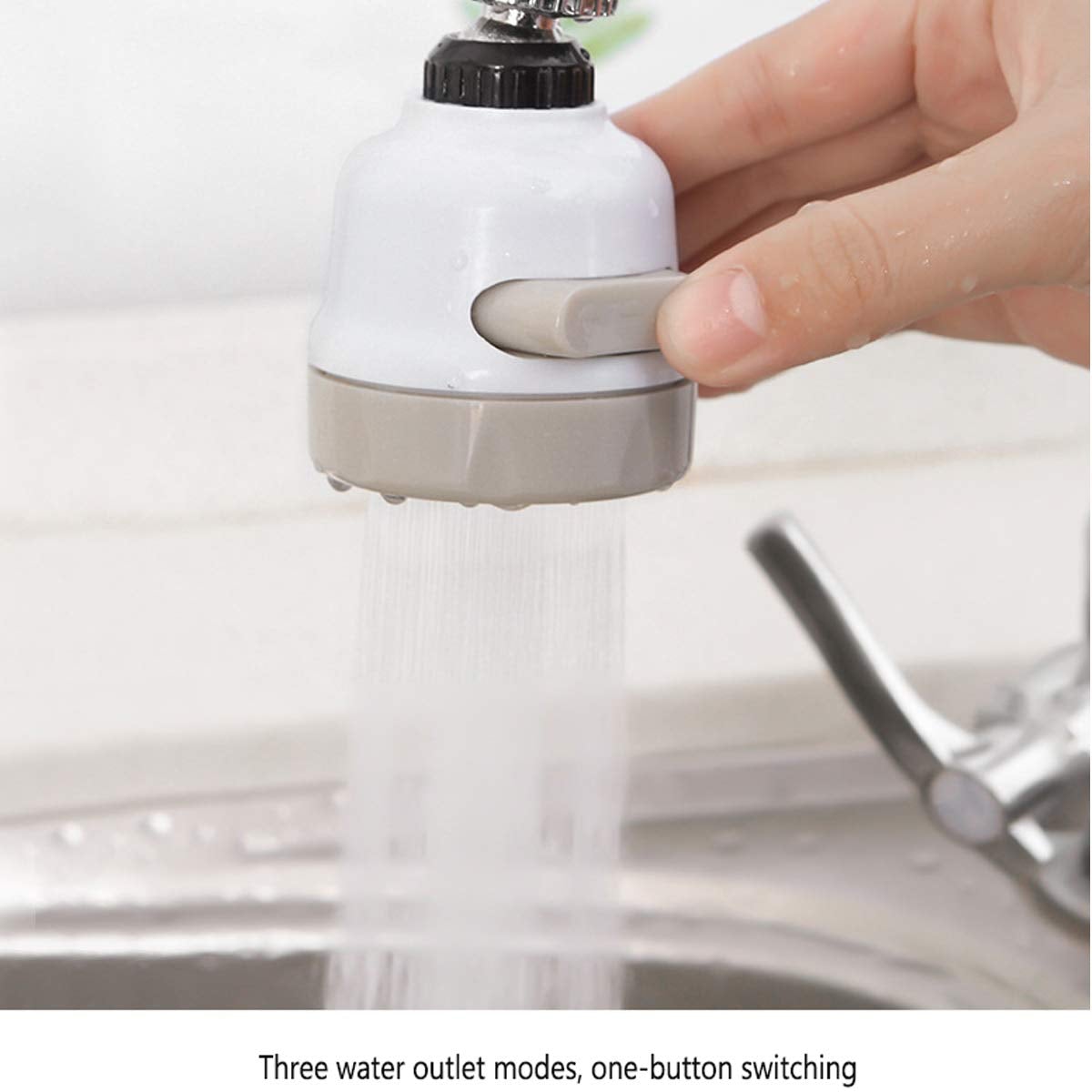 Kitchen Faucet Extender,3 Modes Position Adjustable Sink Faucet Sprayer
