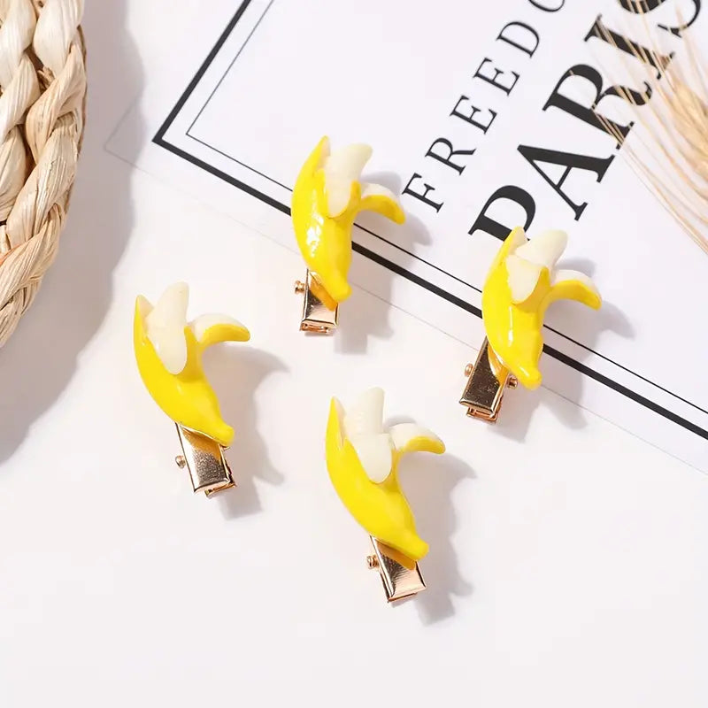 1 Pair Cute Banana Shape Hairpin