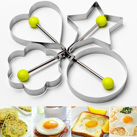 Stainless Steel Fried Egg Mold, 4 Pieces Set