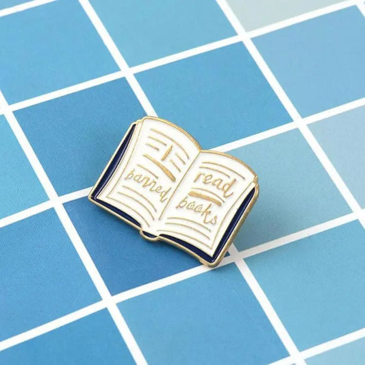 Stylish Open Book Pin Brooch