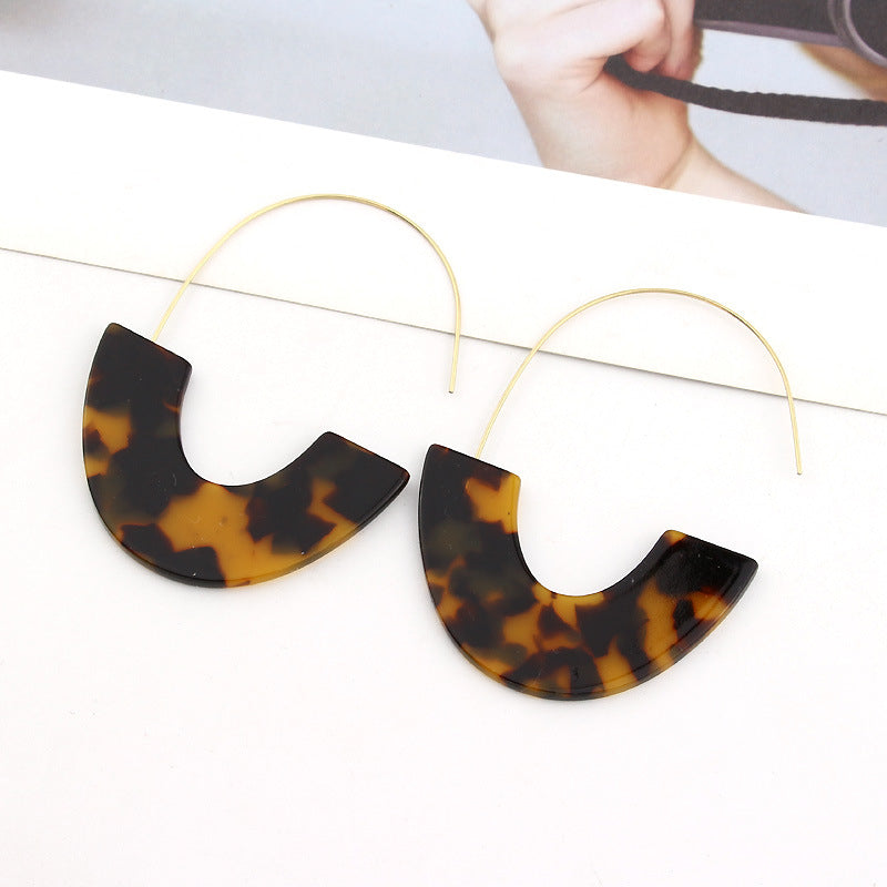 Acrylic Leopard Long Earrings