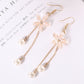 Elegant Star Pearl Drop Earrings