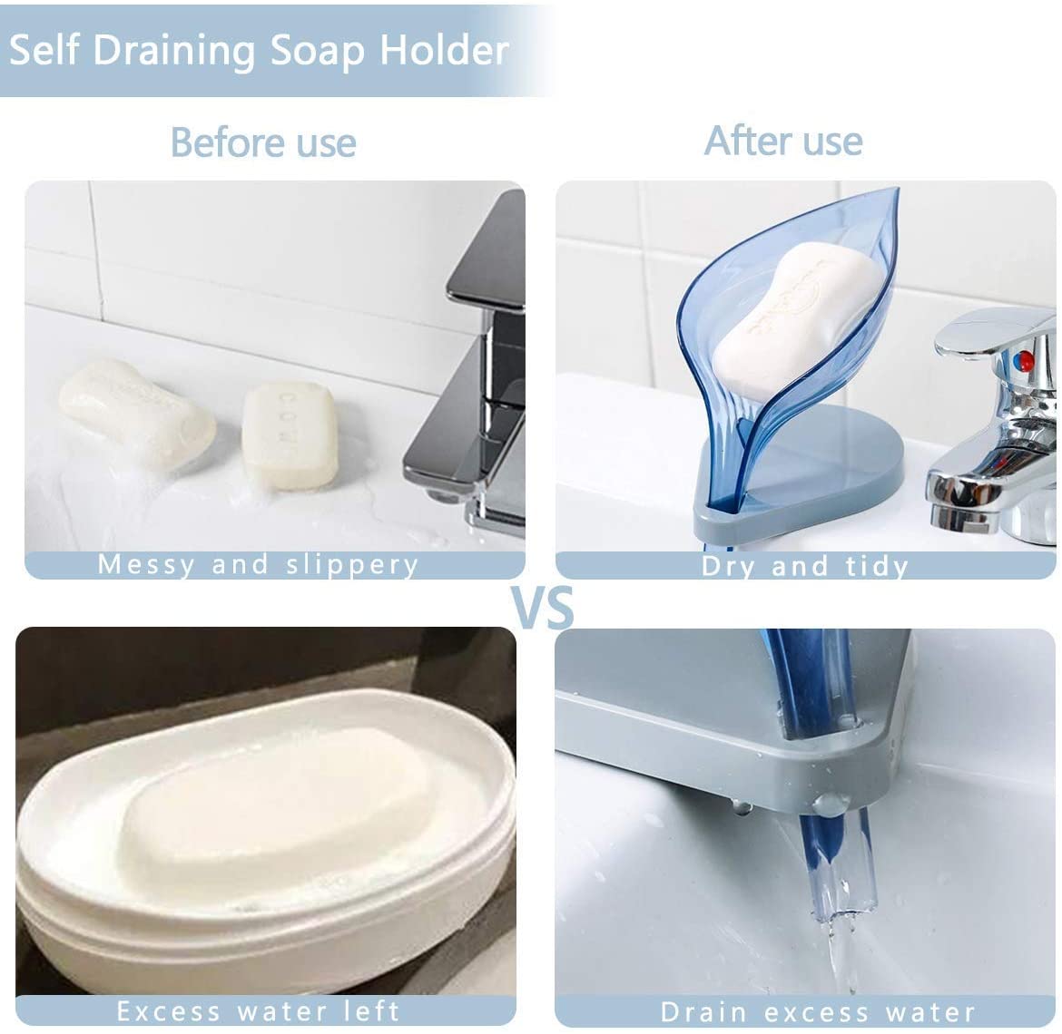 Self Draining leaf Soap holder