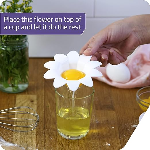 2 pcs Cute Flower Shape Egg Separator