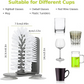 Kitchen Glass Cup Cleaner Suction Cup Cleaning Brush Washing Cup Brushes Cup Bottles Glasses Brush Scrubber