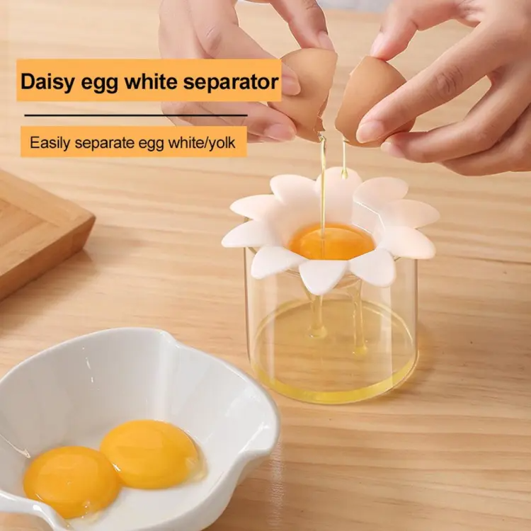 2 pcs Cute Flower Shape Egg Separator