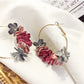 Elegant Fabric Flower Earrings