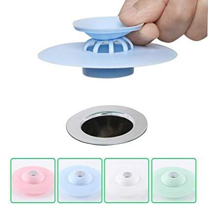 Silicone Sink Drainer Kitchen Bathroom Anti-Clogging Filter Floor Drain Cover