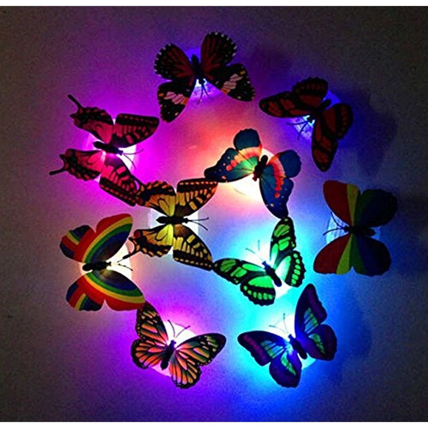 1pc Self Adhesive Decorative LED Butterfly