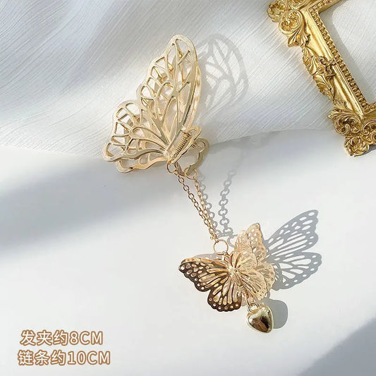 Non-slip Butterfly Pendant Hair Clip