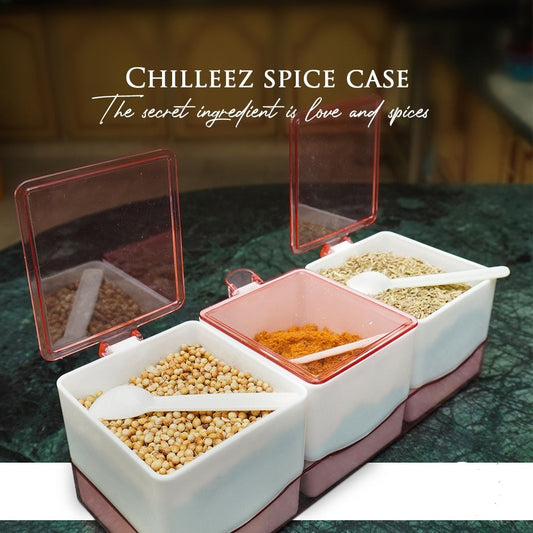 4 Grid Chilleez Spice Case Seasoning Box