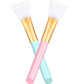 2Pcs Silicone Facial Mask Brush Soft Head Tail DIY Clay Film