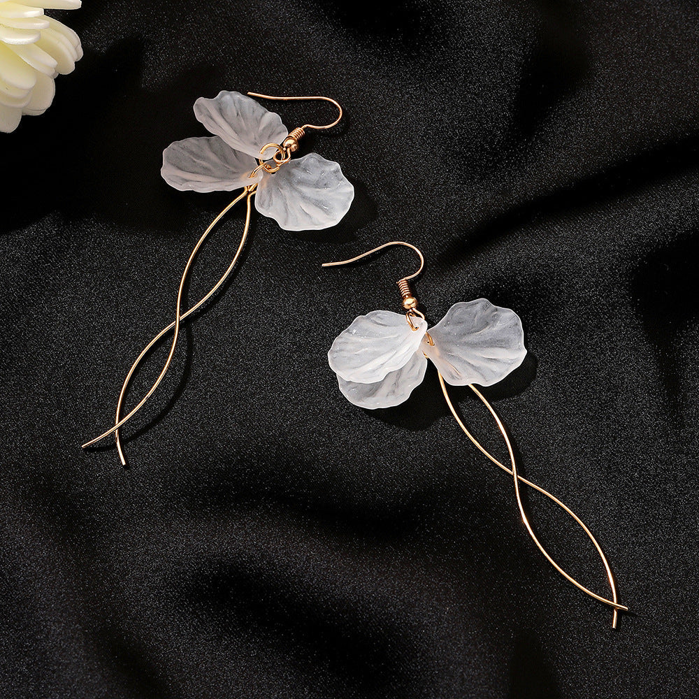 Eternal Flower Petal Tassel Earrings