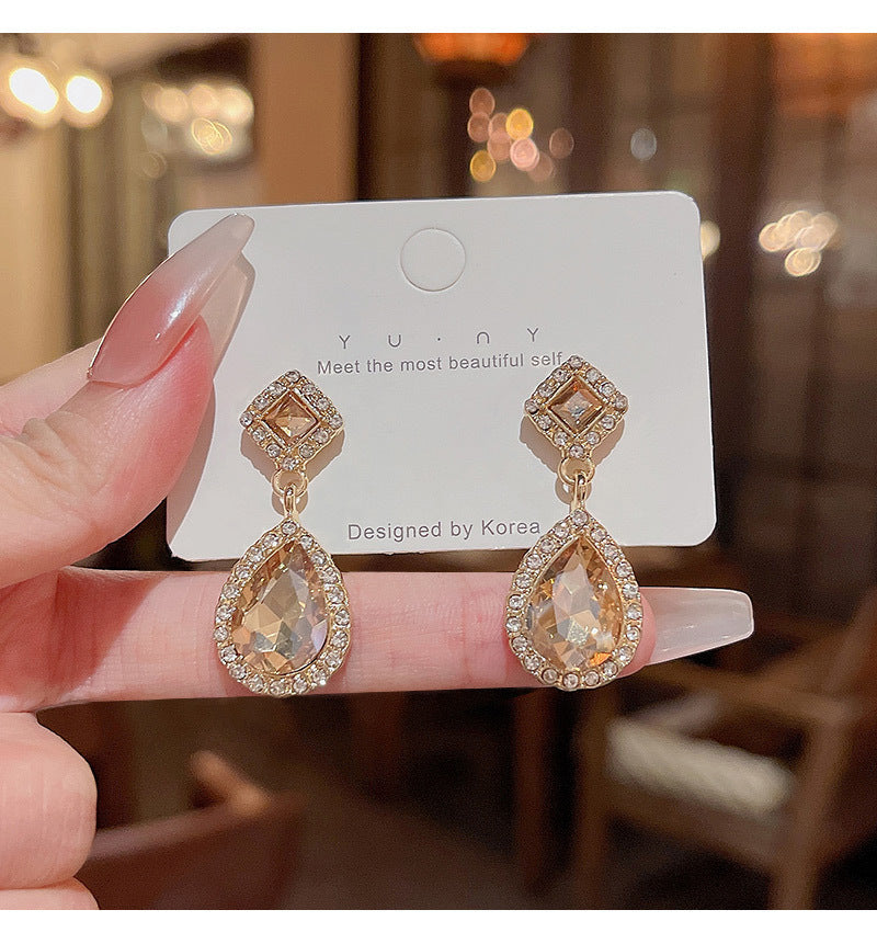 Diamond Water Drop Earrings