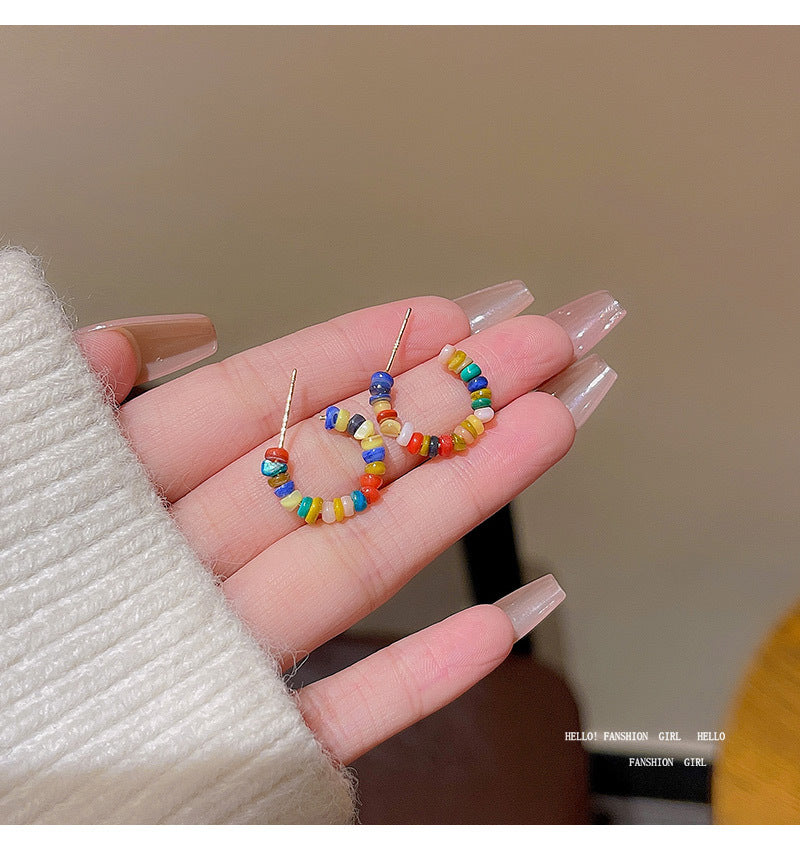 Colourful Tiny Hoop Earrings