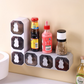 Wall-Mounted Clear Drawer Spice Jar Rack