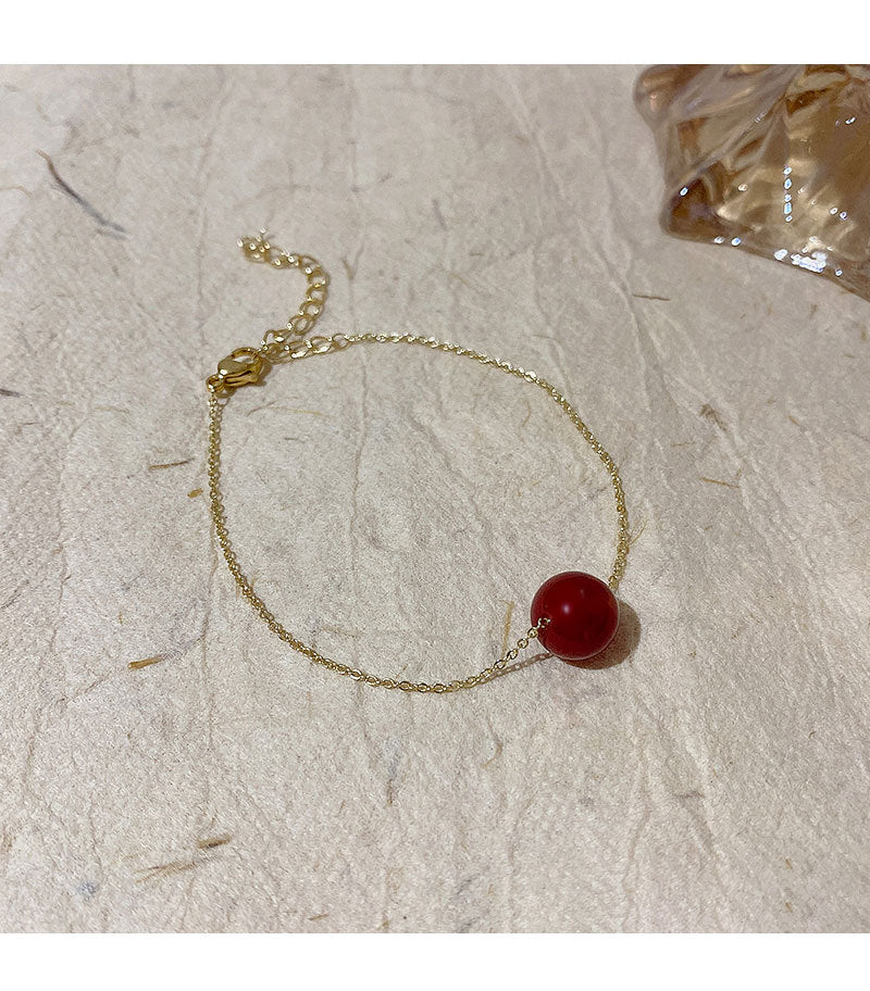 Natural Red Ball Bracelet