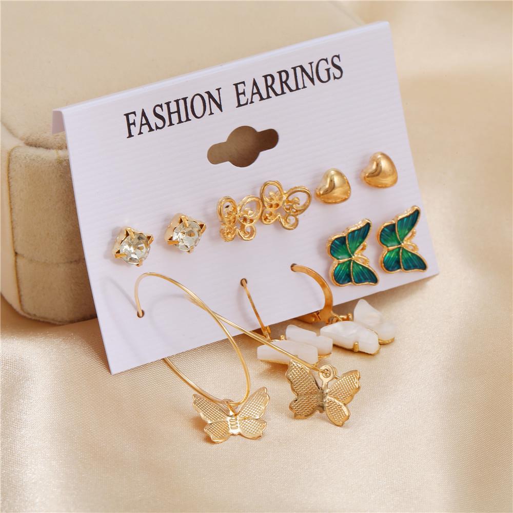 Butterfly  Style 6 Pairs Earring Set