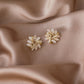 Opal Flower Style Earrings