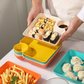 4PC Creative Snack Plate with Dipping Sauce Portion