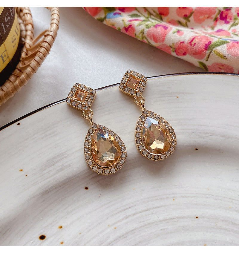 Diamond Water Drop Earrings
