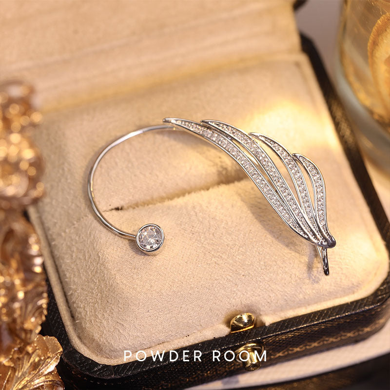 1 Pcs Elf Diamond Wing Ear Cuff