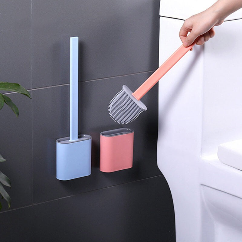 Self Adhesive Silicone Toilet Brush.