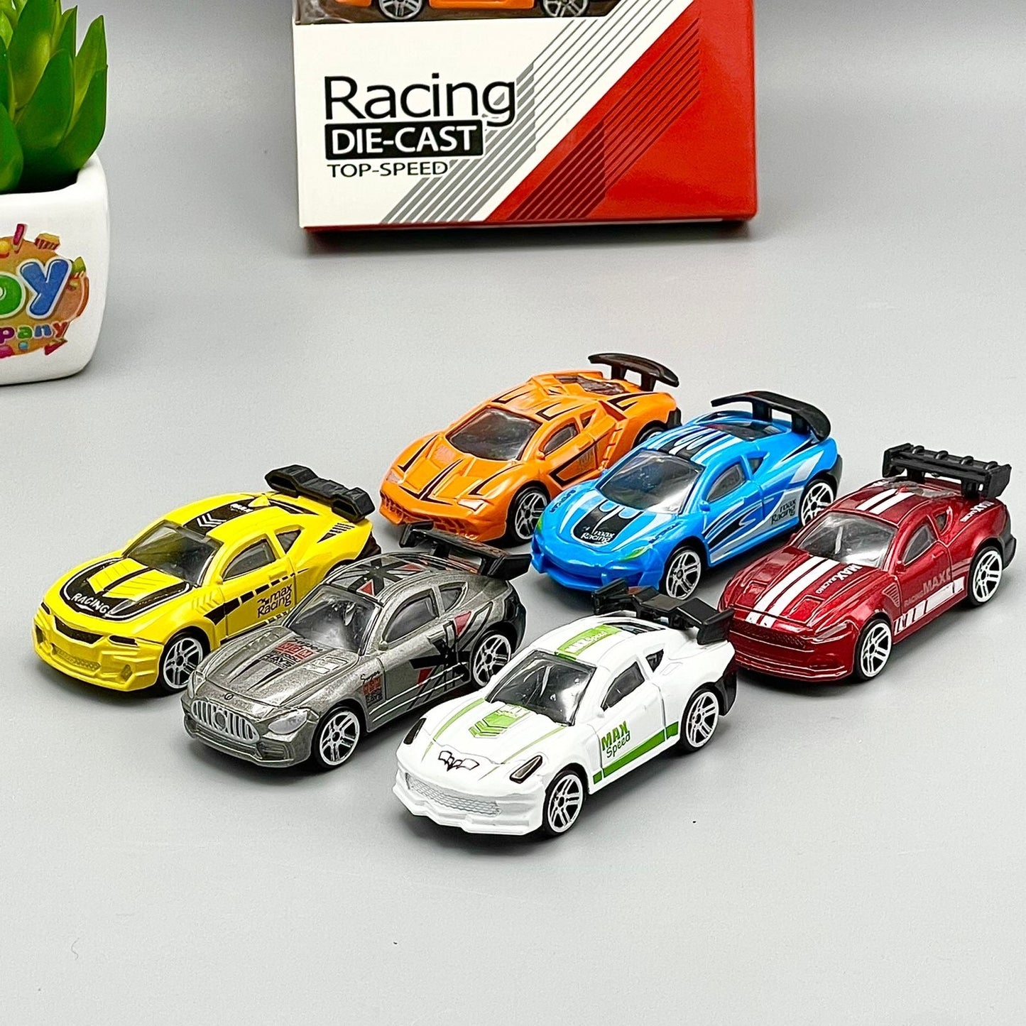 Pack Of 6 - Multi-Color Sports Racing Cars Kids Toy