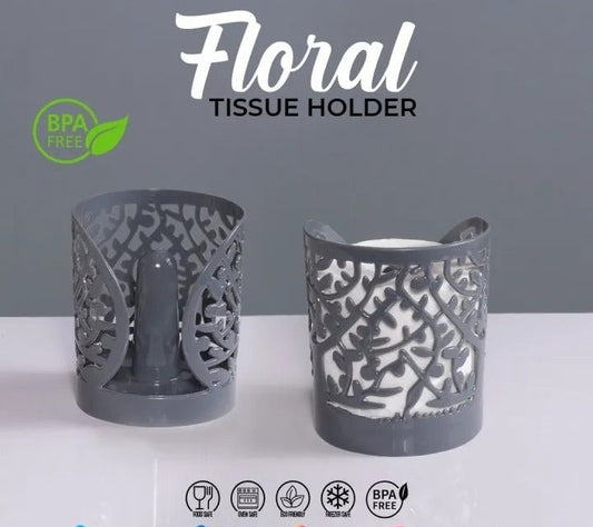 Flower Design Tissue Roll Paper Holder.