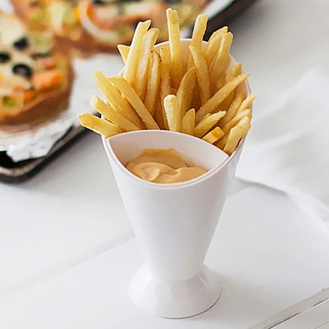 French Fries Dipping Cone Ketchup Salad Cup