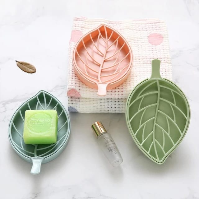 Elegant Double Layer Leaf Shape Soap Box