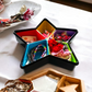 Star Shape 5 Cell Colorful Spice Rack Set with Lid.