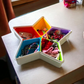 Star Shape 5 Cell Colorful Spice Rack Set with Lid.