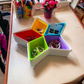 Star Shape 5 Cell Colorful Spice Rack Set with Lid.