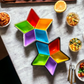 Star Shape 5 Cell Colorful Spice Rack Set with Lid.