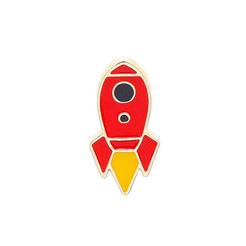 Alloy Rocket Shape Pin Brooch