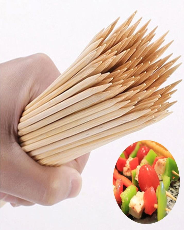 Pack Of 50 Wooden Skewers Sticks Bbq.