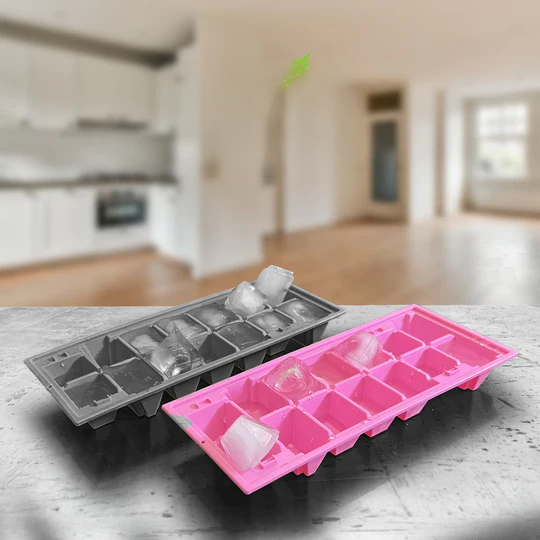 Pack Of 3 Plastic Ice Cube Tray.