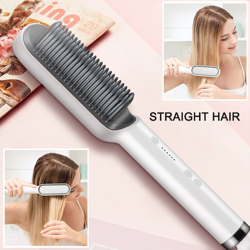 Hair Straightener - Ceramic Heated Hair Brush