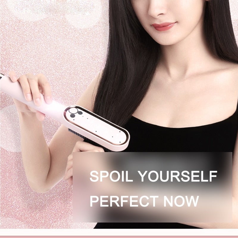 Hair Straightener - Ceramic Heated Hair Brush