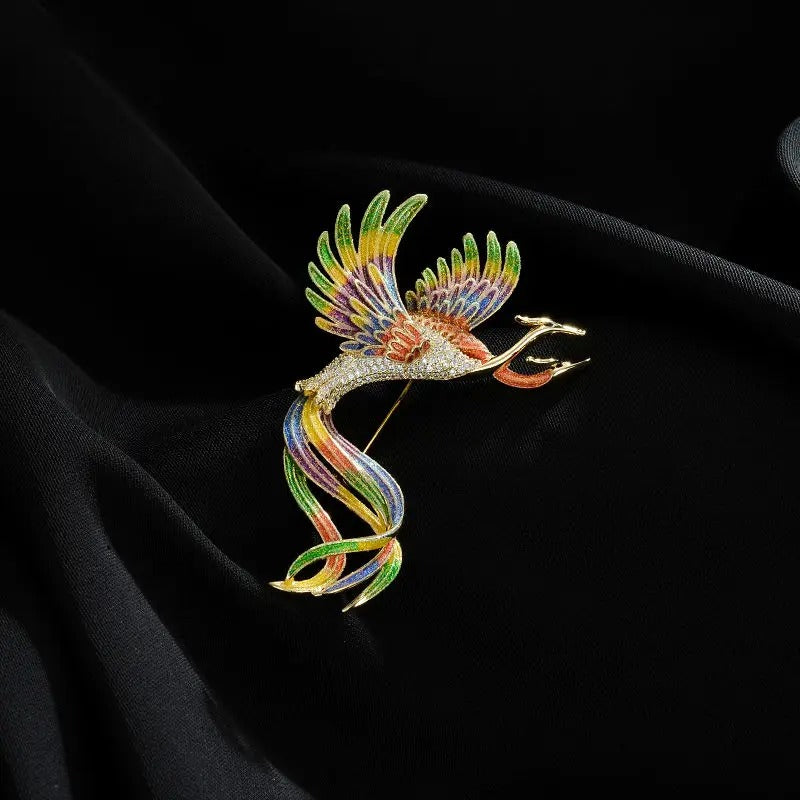 Luxurious Double Headed Phoenix Brooch