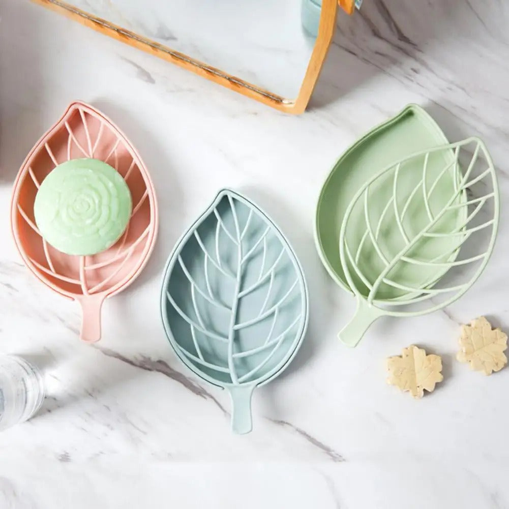 Elegant Double Layer Leaf Shape Soap Box