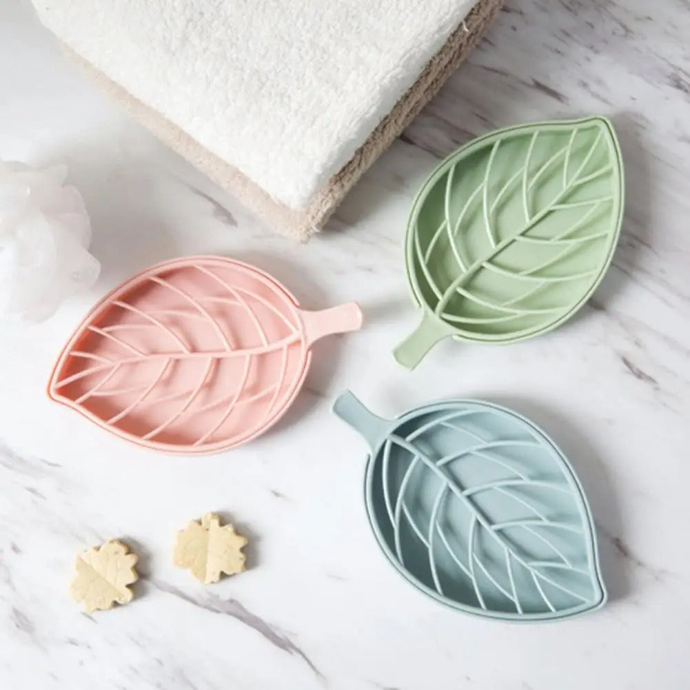 Elegant Double Layer Leaf Shape Soap Box