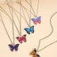 Elegant Multicolor Butterfly Pendent Necklace (Random Colors)