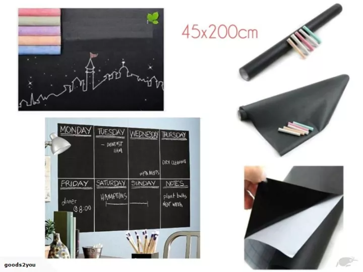Self-Adhesive Blackboard Wall Sticker 45 x 200 cm.
