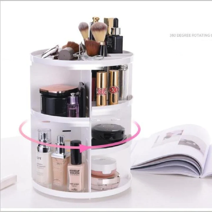 360 Rotating Makeup Organizer & Cosmetic Storage Box.(random color)