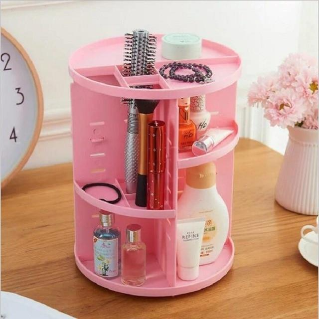 360 Rotating Makeup Organizer & Cosmetic Storage Box.(random color)